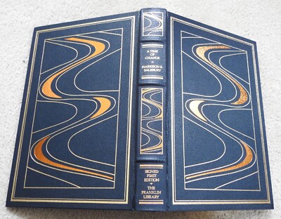Franklin SIGNED FIRST EDITION A Time of Change HARRISON SALISBURY leather bound-image