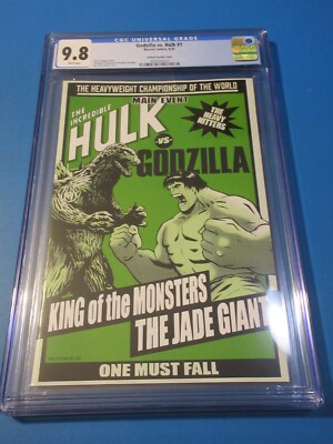 Godzilla vs Hulk #1 Garbett variant CGC 9.8 NM/M Gorgeous Gem Wow-image