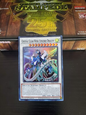 Yugioh Stampede - Crystal Clear Wing Synchro Dragon - Super Rare - RA04-EN059-image