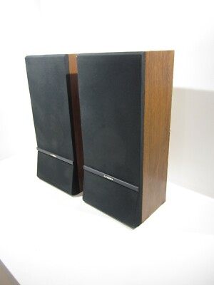 Vintage Fisher Wood Veneer Speakers MS-710 Pair - Tested-image