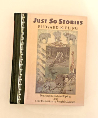 Vintage Just So Stories by Rudyard Kipling 1987 Hardcover Leather Bound Book-image