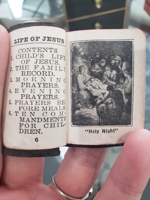 1932 BABY'S BIBLE & PRAYER BOOK The Life of Jesus Miniature Leather Book JESUS-image