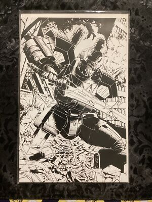 Godzilla vs Mighty Morphin Power Rangers 2 Eskivo Black And White Virgin Variant-image