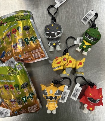 Godzilla Power Rangers Series 1 Figural Bag Clip Green Kaiju Lot Of 5 Ranger-image