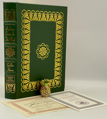 🖊️SIGNED 1st Easton Press GOLDIE HAWN Lotus Grows in the Mud Collectors Edition-image