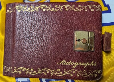 1940s Leather Autograph Book Movie Prop -image