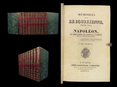 1829 Napoleon Bonaparte 1ed Memoirs by Bourrienne French Revolution 10v SET-image