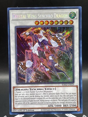 YuGiOh! Crystal Wing Synchro Dragon Secret Rare RA02-EN029 NM-image