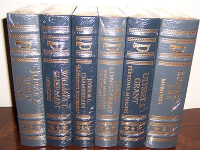Easton Press MEMOIRS OF CIVIL WAR GENERALS 6 vols Lee Sherman Grant Longstreet -image