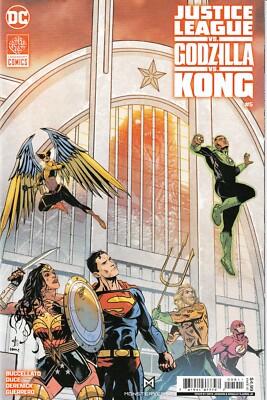 JUSTICE LEAGUE VS GODZILLA VS KONG #5 (2023) DREW JOHNSON COVER ~ UNREAD NM-image