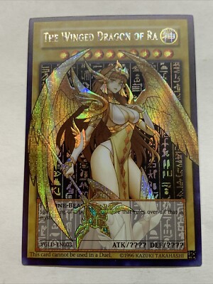 Winged Dragon Of Ra Girl Egyptian God Cards ACG Waifu Card Holo Anime Yugioh Hot-image