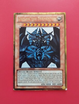 YUGIOH OBELISK THE TORMENTOR GLD4-EN030 LIMITED EDITION GOLD RARE-image