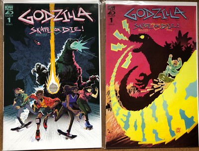 GODZILLA SKATE OR DIE! #1 A&B (2024) IDW (NM)-image