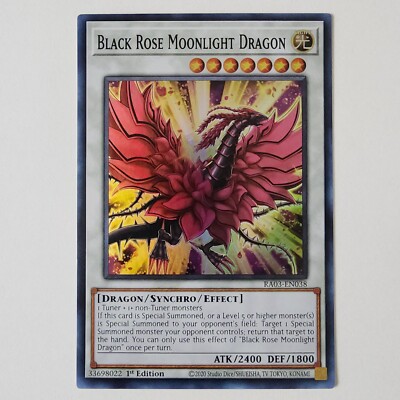Black Rose Moonlight Dragon - RA03-EN038 - NM - Super Rare - 1st ed - Yugioh-image