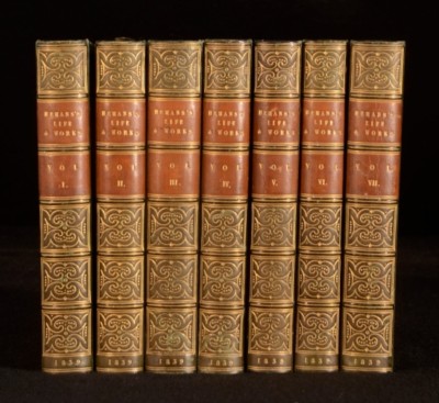 1839 7vol The Works of Mrs Hemans With a Memoir of Her Life Fine Binding-image