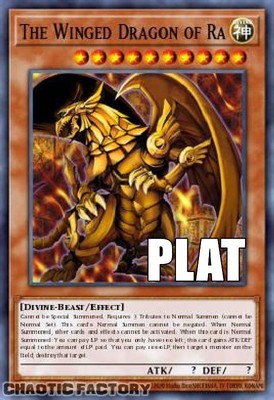 YUGIOH RA04-EN118 The Winged Dragon of Ra Platinum Secret Rare 1st Edition NM-image