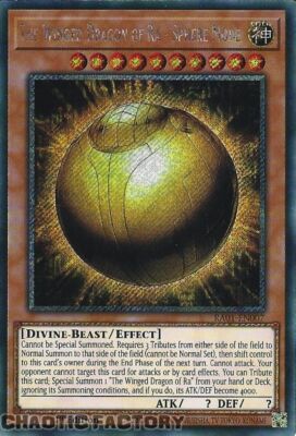 YUGIOH Platinum Secret Rare RA01-EN007 The Winged Dragon of Ra - Sphere Mode 1st-image
