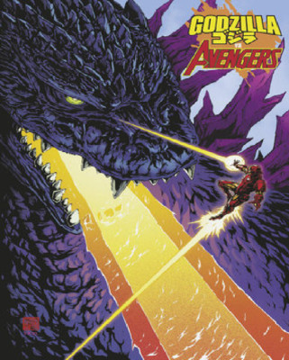 GODZILLA VS. AVENGERS #1 TAKASHI OKAZAKI FOIL VARIANT, ships 6/18/2025-image