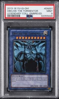 2013-2018 YU-GI-OH! LEGEND COLL GAMEBOARD ED #EN001 OBELISK THE TORMENTOR PSA 9-image