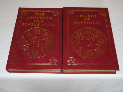 EASTON PRESS 2V ART OF HAPPINESS, UNIVERSE IN A SINGLE ATOM Dalai Lama FINE RARE-image
