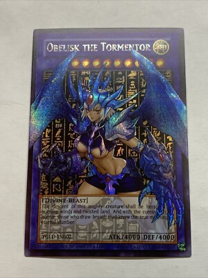 Obelisk The Tormentor Girl Egyptian God Cards ACG Waifu Card Holo Anime Yugioh-image