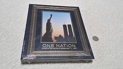 ONE NATION America Remembers 09-11-01, Easton Press/LIFE, Leather Bound Book NEW-image
