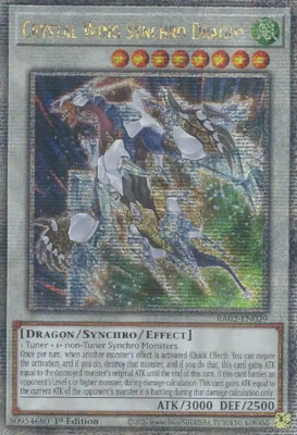 1X NM Crystal Wing Synchro Dragon - RA02-EN029 - Quarter Century Secret Rare 1st-image
