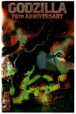 GODZILLA 70TH ANNIVERSARY ONE-SHOT- ADAM GORHAM WONDERCON FOIL VARIANT- IDW- VF+-image
