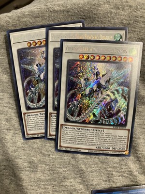 X3 Crystal Clear Wing Synchro Dragon (Secret Rare) RA04-EN059 Quarter Century X3-image