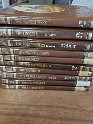 Time Life Faux Leather The Old West Books Lot Of 9 Ex Library (bb67)-image