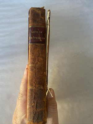 Life Of Thomas Jefferson, William Linn. 1934 Leather Antique Book-image