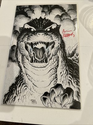 Godzilla Monsterpiece Theatre #1 Arthur Adams Sketch Virgin Variant SIGNED W/COA-image
