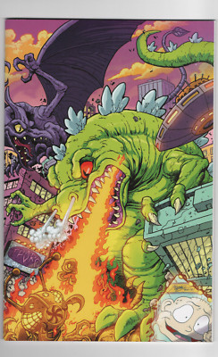 Rugrats R Is For Reptar #1 1:10 RI Virgin Variant Boom Comics 2018 Godzilla-image
