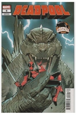 DEADPOOL #6 MARVEL COMICS 2024 PACO MEDINA GODZILLA VARIANT NM-image