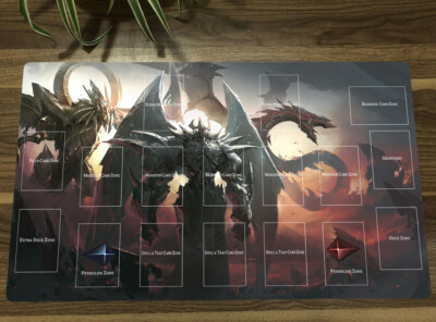 YGO Osiris The Sky Dragon & Obelisk The Tormentor Playmat TCG Card Game Mat-image