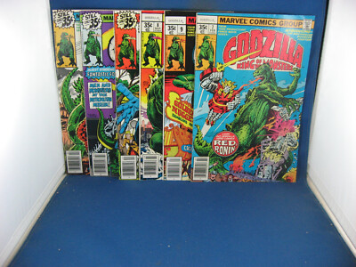 6 GODZILLA 7,9,8,17,20,21 MID GRADE MARVEL 1978 1979-image