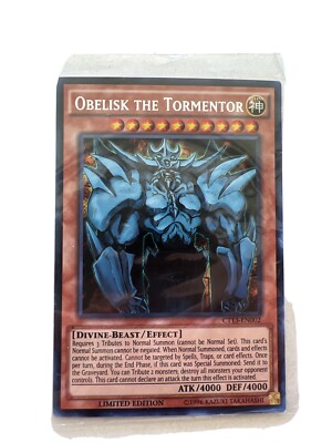 Yu-Gi-Oh! TCG Obelisk the Tormentor Premium Gold PGLD-EN030 1st Edition Gold...-image
