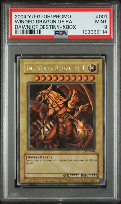 2004 YuGiOh The Winged Dragon Of Ra DOD-001 PSA 9 Dawn Of Destiny Promo-image
