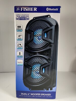 Fisher FBX485K Dual 4” Bluetooth Woofer Speaker New-image