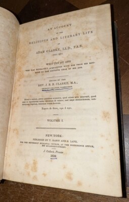An Account of the Religious and Literary Life of Adam Clarke, 1839 Leather Book-image