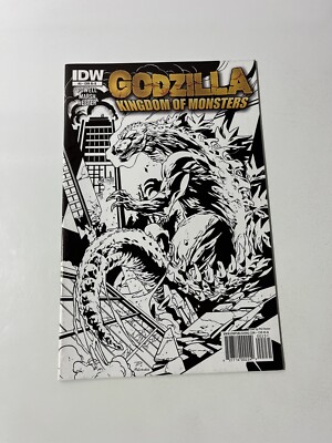 GODZILLA Kingdom of Monsters #2 IDW Comics 2011 Phil Hester Sketch Cover-image