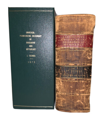 1873, UNIVERSAL PRONOUNCING DICTIONARY OF BIOGRAPHY & MYTHOLOGY, by J THOMAS-image