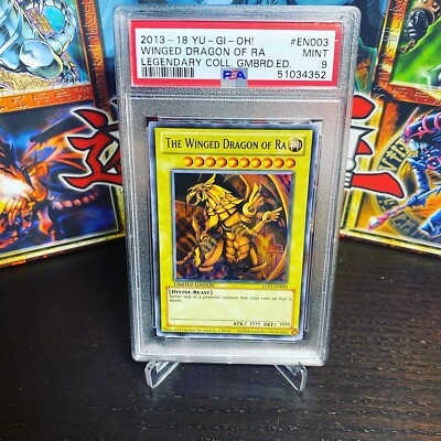 YuGiOh Legendary Collection lc01-en003 The Winged Dragon Of Ra PSA 9 Gem 💎-image