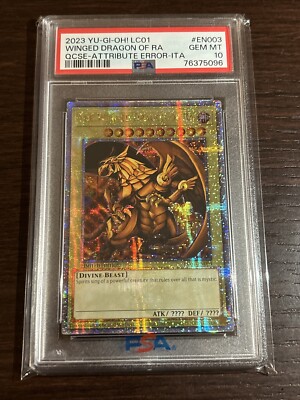 PSA 10 Winged Dragon Of Ra QCSE Quarter Century Rare #EN003 2023 Yugioh Tin!-image