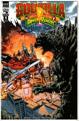 GODZILLA VS MIGHTY MORPHIN POWER RANGERS II #1- 1:10 ERWIN PRASETYA VARIANT- IDW-image