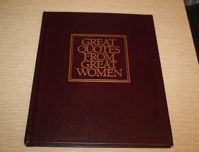 Great Quotes from Great Women by Peggy Anderson Leather Bound Gold Gilded Pages-image