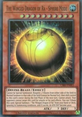 Yugioh-The Winged Dragon of Ra - Sphere Mode-Super Rare-Limited Ed-CIBR ENSE2 LP-image