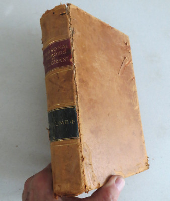 Personal Memoirs of U.S. GRANT 1885 Vol 1 Civil War Military Leather Bound-image