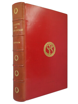 A LIFE OF JOHN COLET BY J.H. LUPTON 1909 LEATHER-BOUND-image