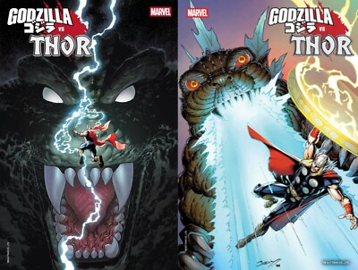 Godzilla Vs Thor #1 2025 Marvel Cvr A & Bagley Foil Set | Both | Presale 07/02-image
